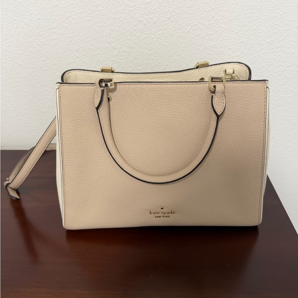 Kate Spade Cream & Tan Satchel Purse